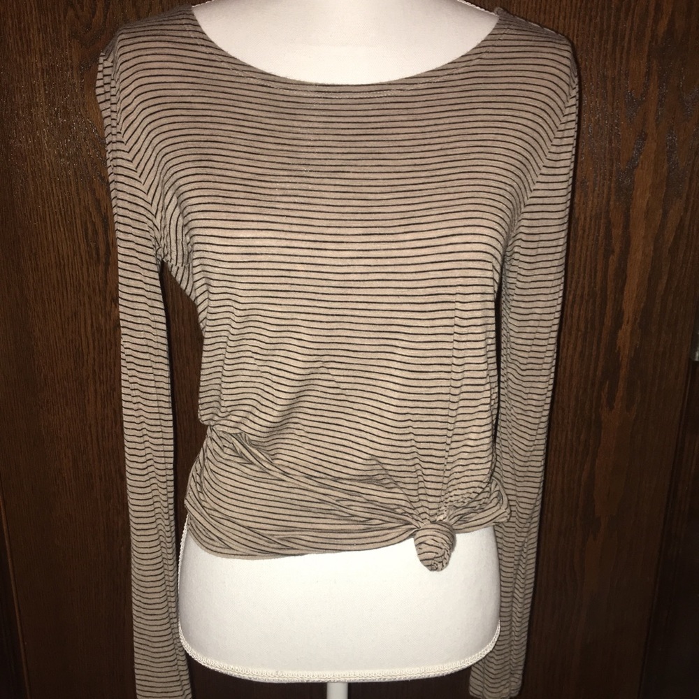 Brown & Black Stripe Top